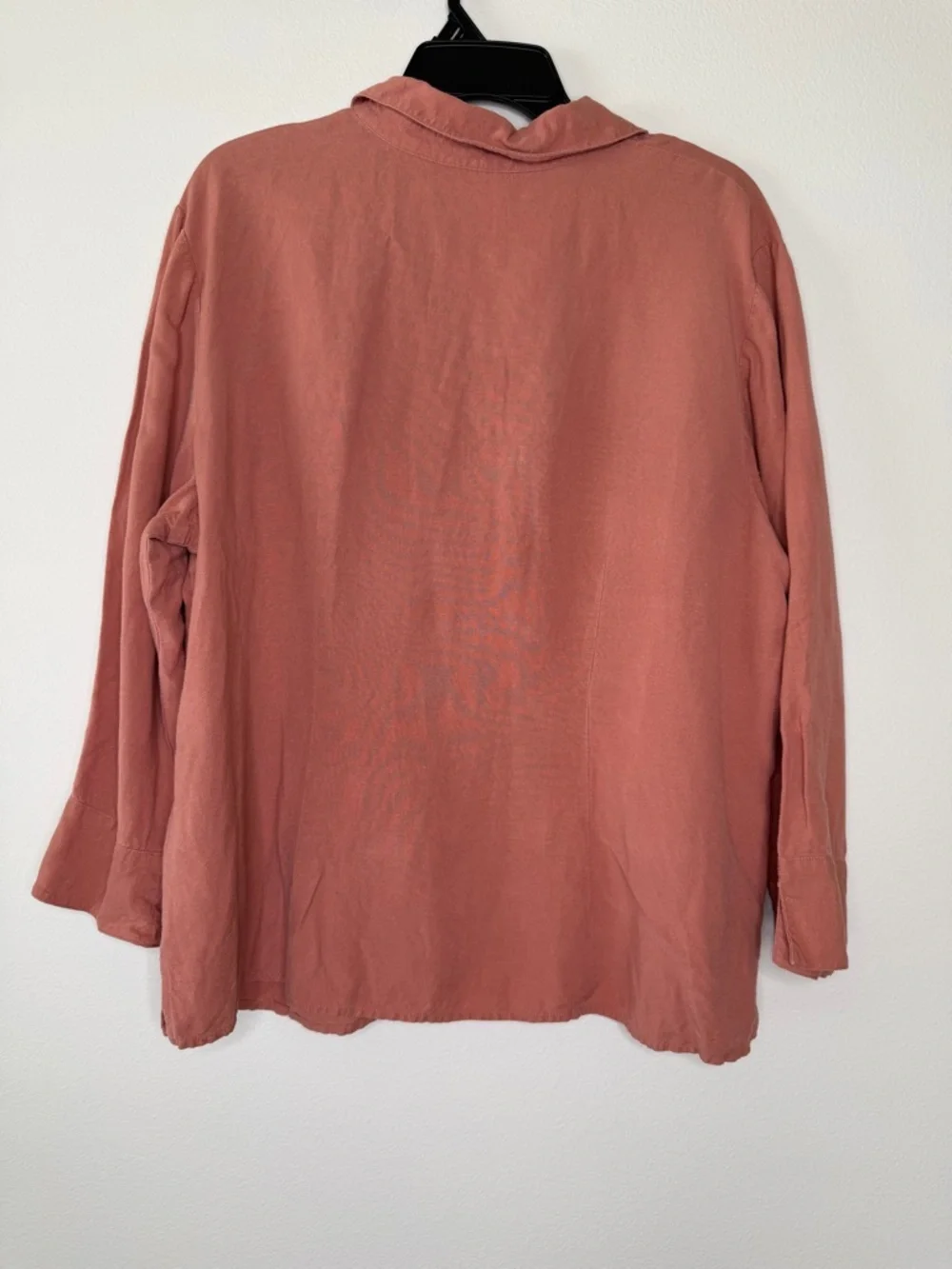 Preswick & Moore Women’s 2X Linen Blend Button Front Blouse Lightweight Relaxed